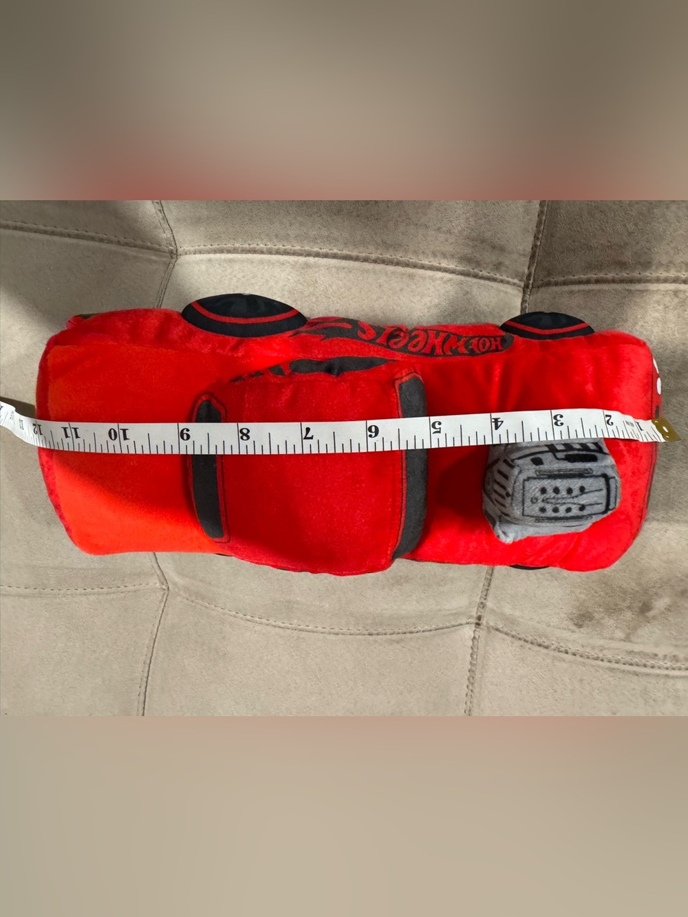 Red Plush Car Pillow for Kids